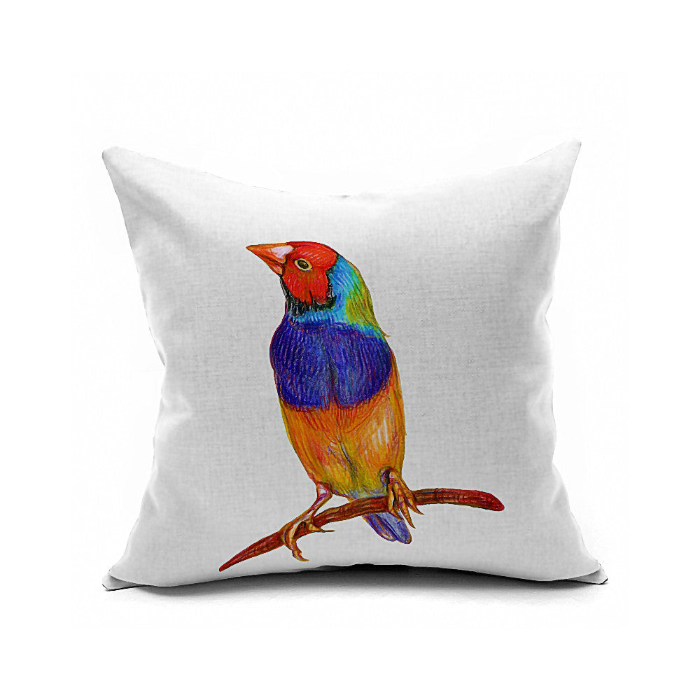 Cotton Flax Pillow Cushion Cover Flower Bird   HN015 - Mega Save Wholesale & Retail