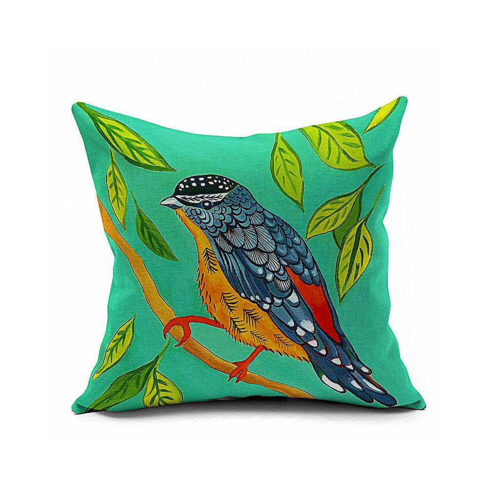 Cotton Flax Pillow Cushion Cover Flower Bird   HN017 - Mega Save Wholesale & Retail