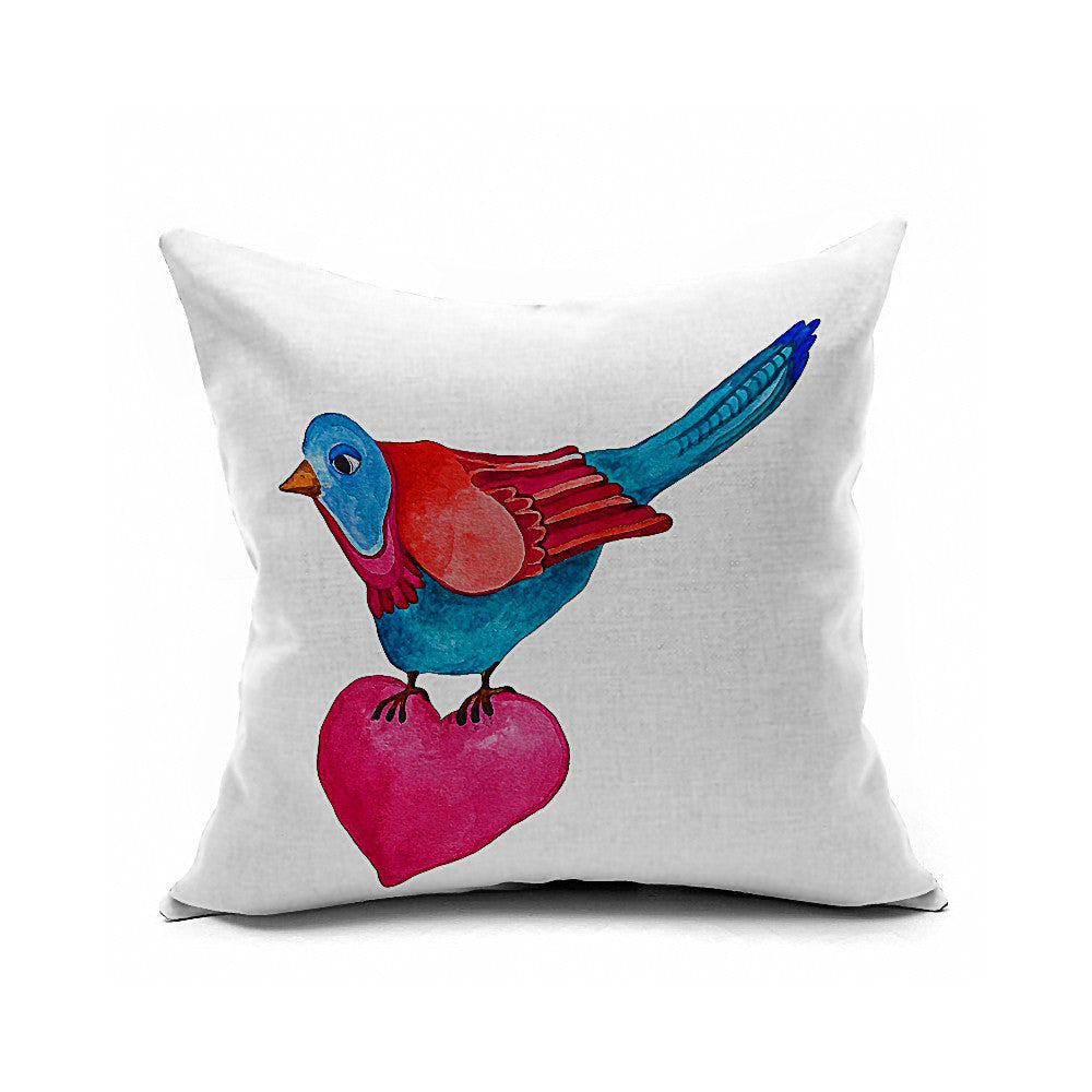 Cotton Flax Pillow Cushion Cover Flower Bird   HN018 - Mega Save Wholesale & Retail