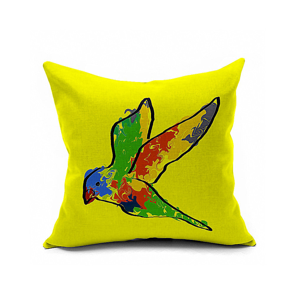 Cotton Flax Pillow Cushion Cover Flower Bird   HN022 - Mega Save Wholesale & Retail
