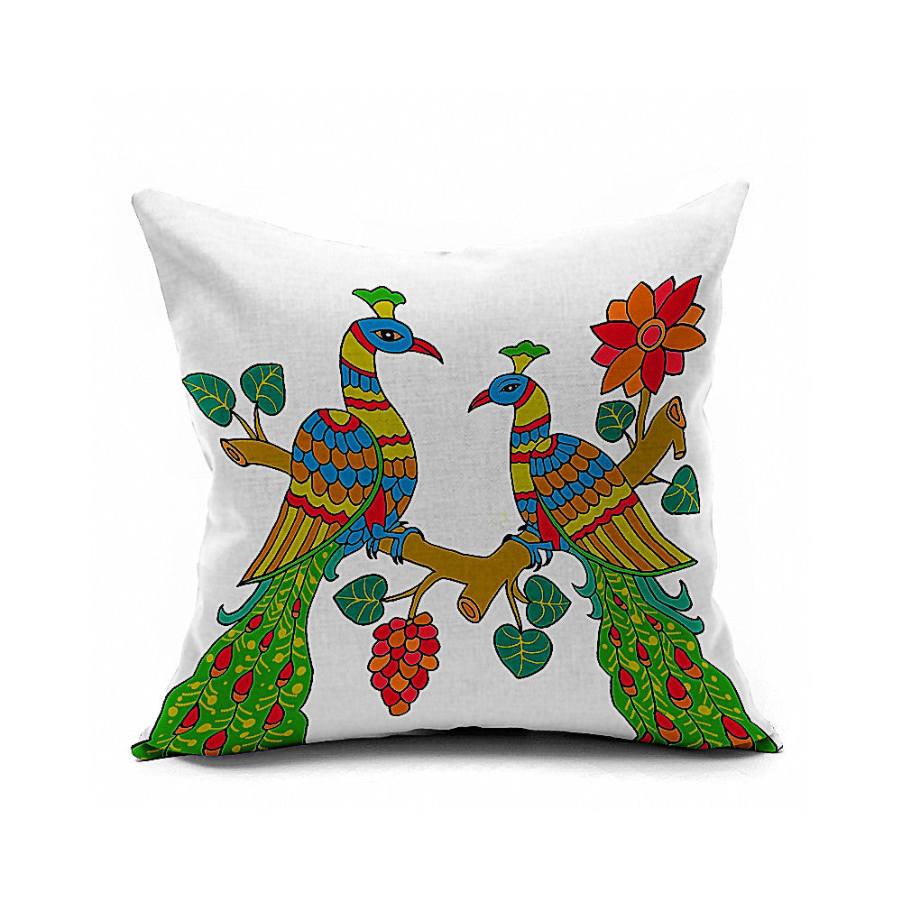 Cotton Flax Pillow Cushion Cover Flower Bird   HN023 - Mega Save Wholesale & Retail