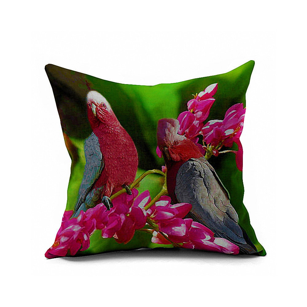 Cotton Flax Pillow Cushion Cover Flower Bird   HN037 - Mega Save Wholesale & Retail