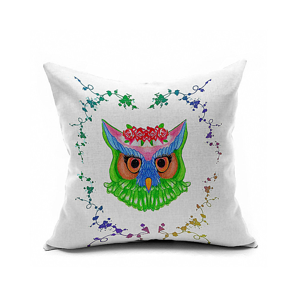 Cotton Flax Pillow Cushion Cover Flower Bird   HN055 - Mega Save Wholesale & Retail