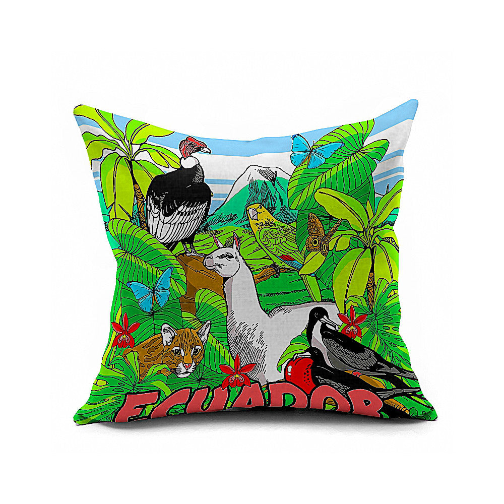 Cotton Flax Pillow Cushion Cover Flower Bird   HN062 - Mega Save Wholesale & Retail