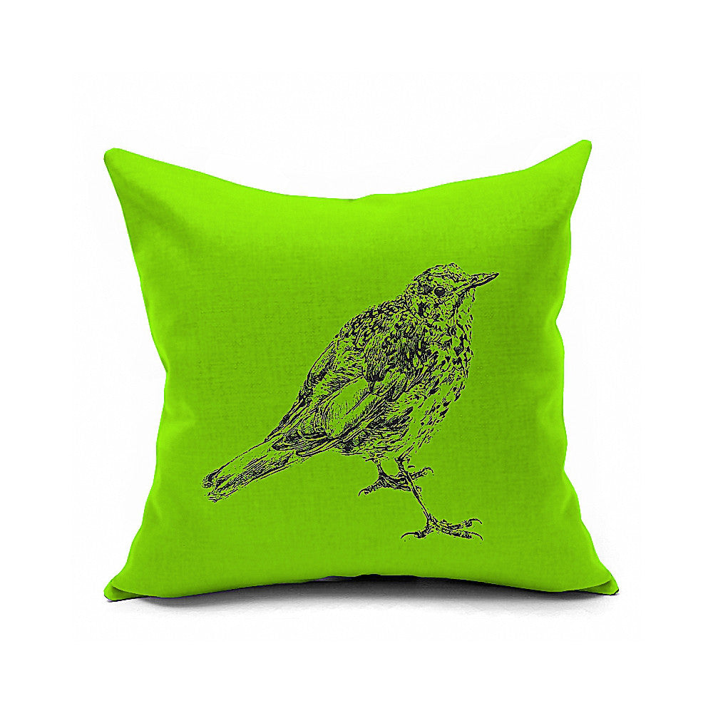 Cotton Flax Pillow Cushion Cover Flower Bird   HN065 - Mega Save Wholesale & Retail