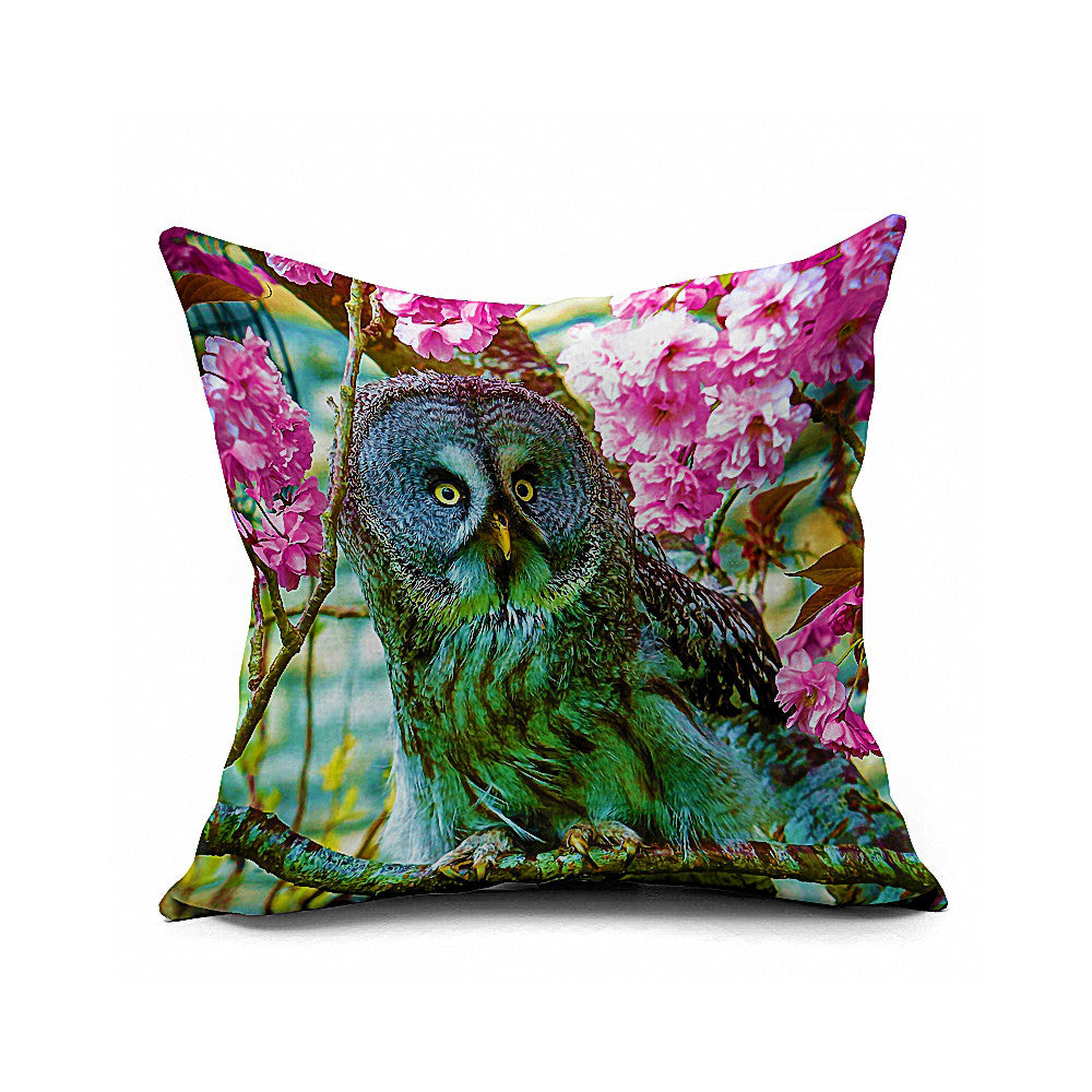 Cotton Flax Pillow Cushion Cover Flower Bird   HN066 - Mega Save Wholesale & Retail