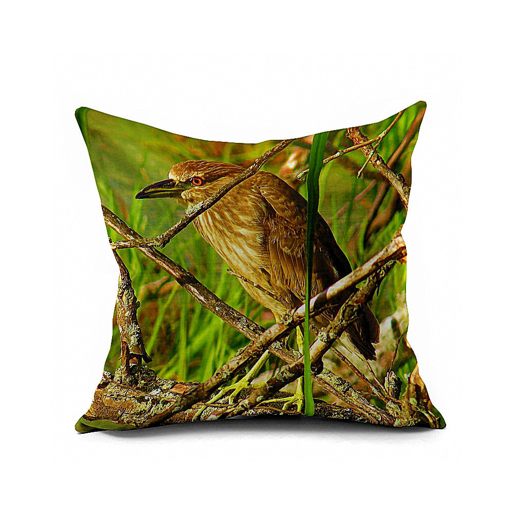 Cotton Flax Pillow Cushion Cover Flower Bird   HN071 - Mega Save Wholesale & Retail