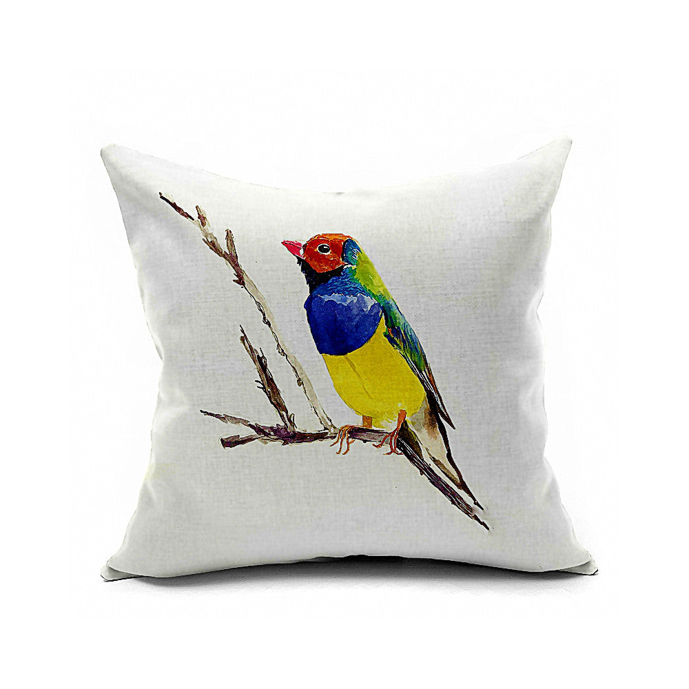 Cotton Flax Pillow Cushion Cover Flower Bird   HN072 - Mega Save Wholesale & Retail