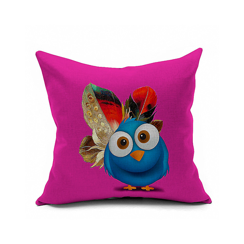 Cotton Flax Pillow Cushion Cover Flower Bird   HN082 - Mega Save Wholesale & Retail