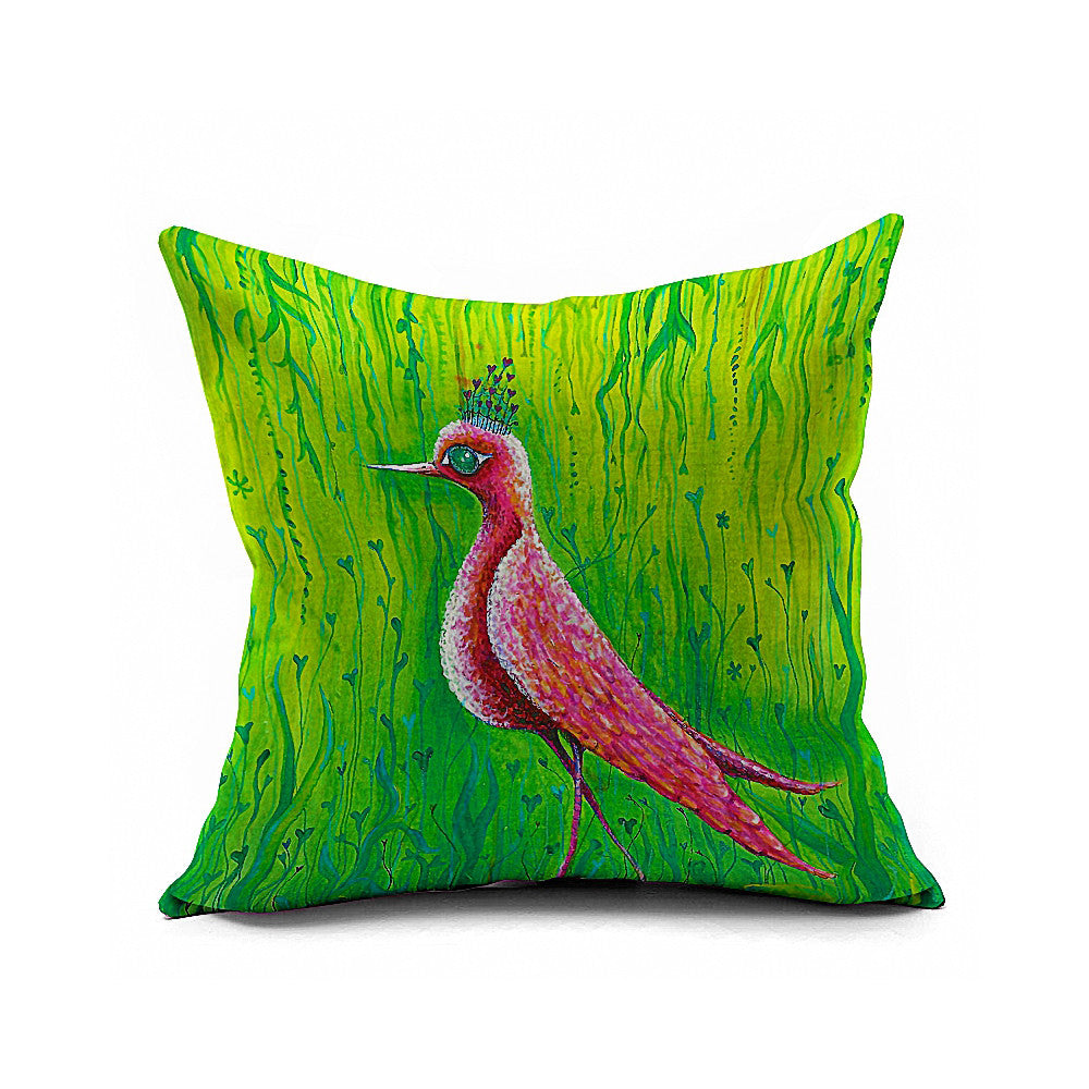 Cotton Flax Pillow Cushion Cover Flower Bird   HN089 - Mega Save Wholesale & Retail