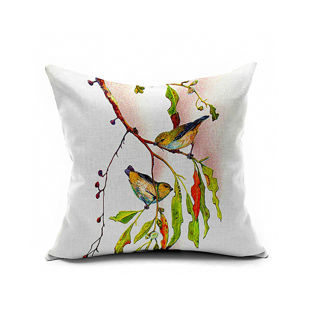 Cotton Flax Pillow Cushion Cover Flower Bird   HN092 - Mega Save Wholesale & Retail