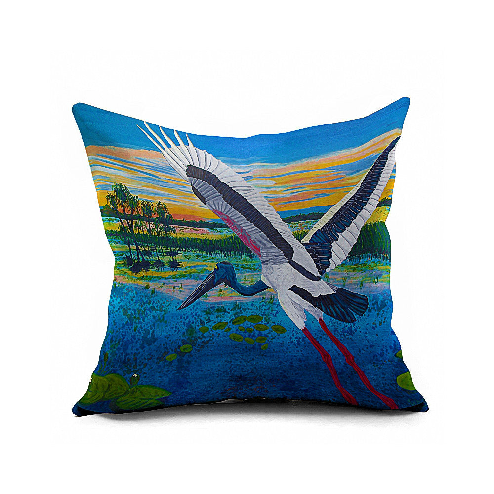 Cotton Flax Pillow Cushion Cover Flower Bird   HN097 - Mega Save Wholesale & Retail