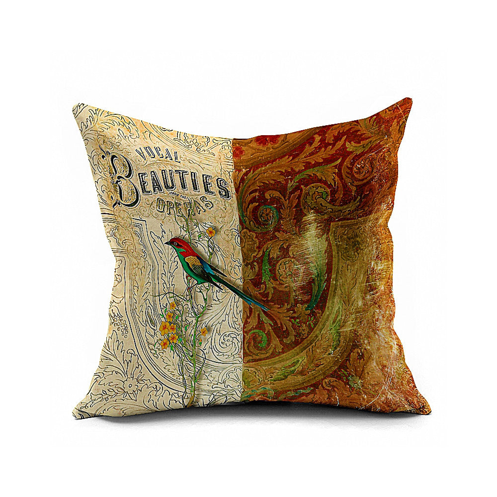 Cotton Flax Pillow Cushion Cover Flower Bird   HN100 - Mega Save Wholesale & Retail