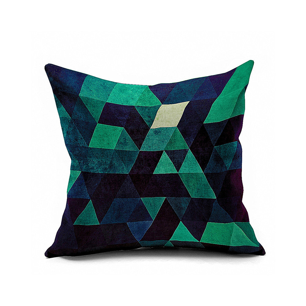Cotton Flax Pillow Cushion Cover Geometry    JH002 - Mega Save Wholesale & Retail