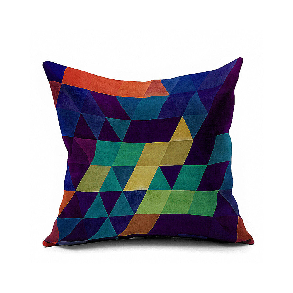Cotton Flax Pillow Cushion Cover Geometry    JH005 - Mega Save Wholesale & Retail