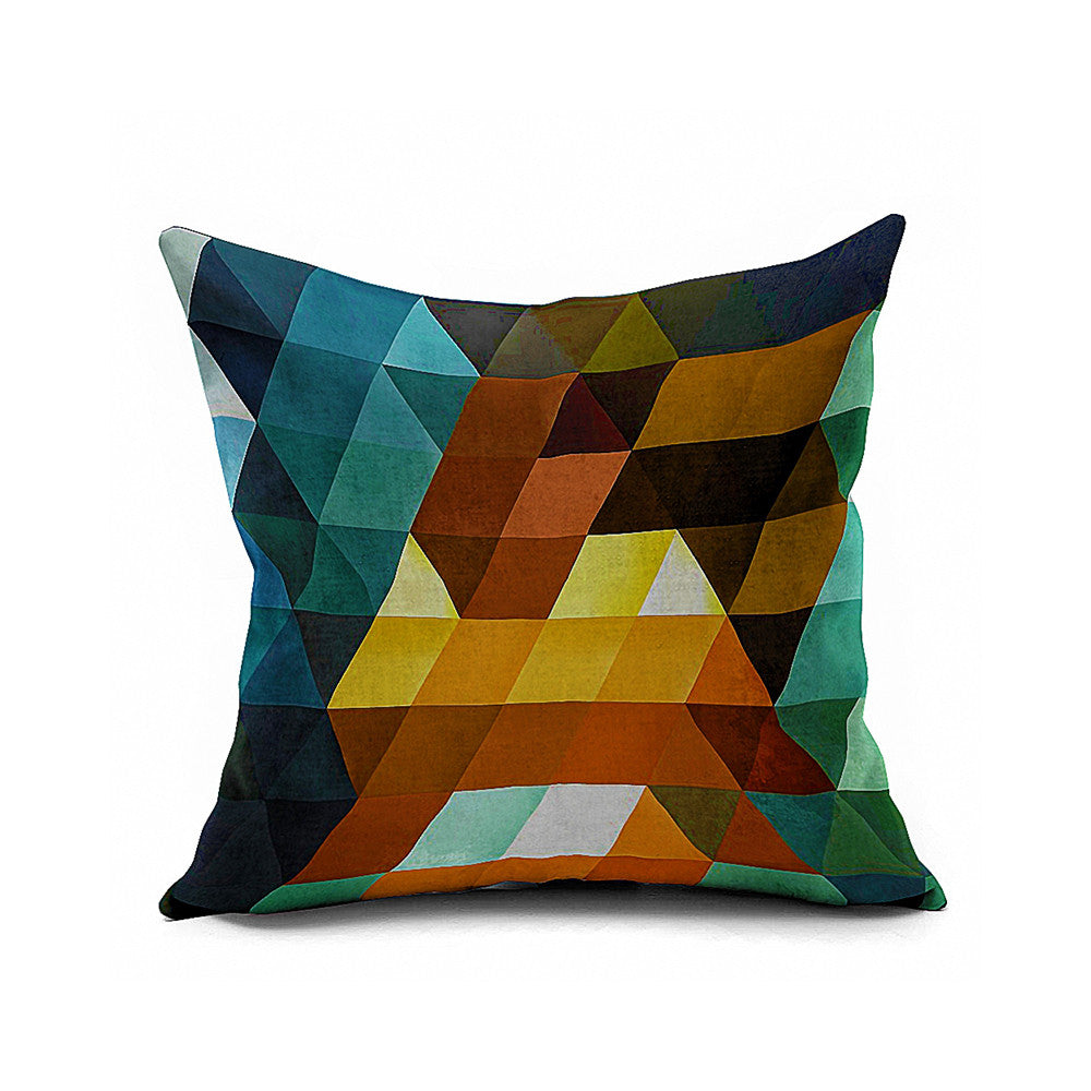 Cotton Flax Pillow Cushion Cover Geometry    JH008 - Mega Save Wholesale & Retail