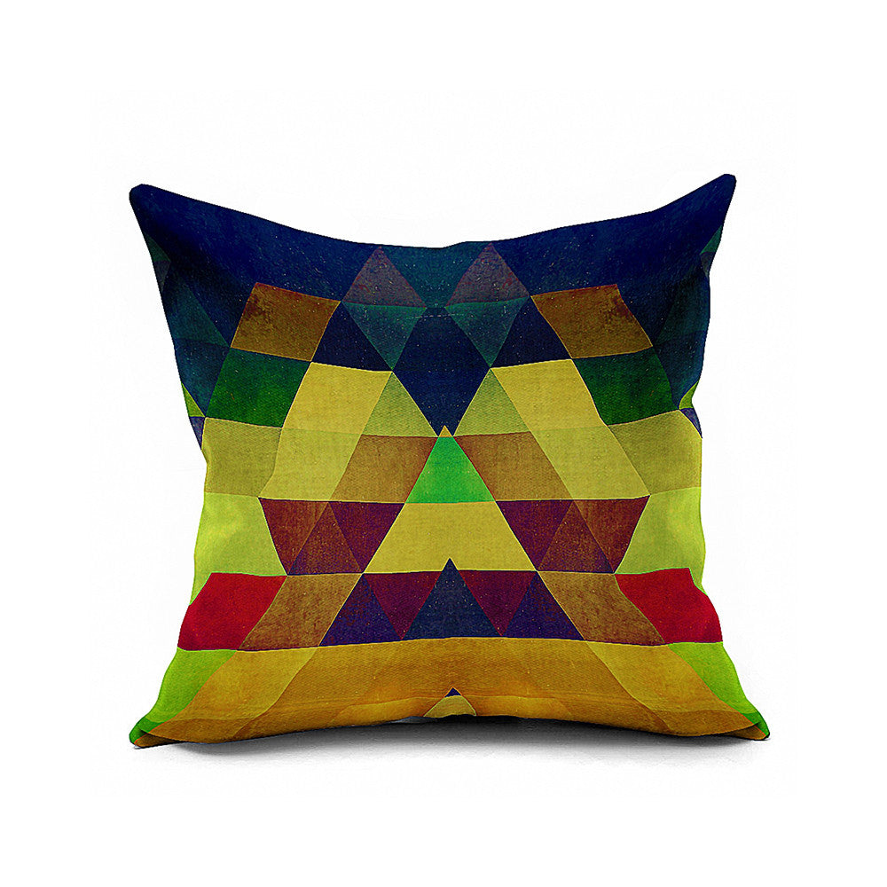 Cotton Flax Pillow Cushion Cover Geometry    JH020 - Mega Save Wholesale & Retail