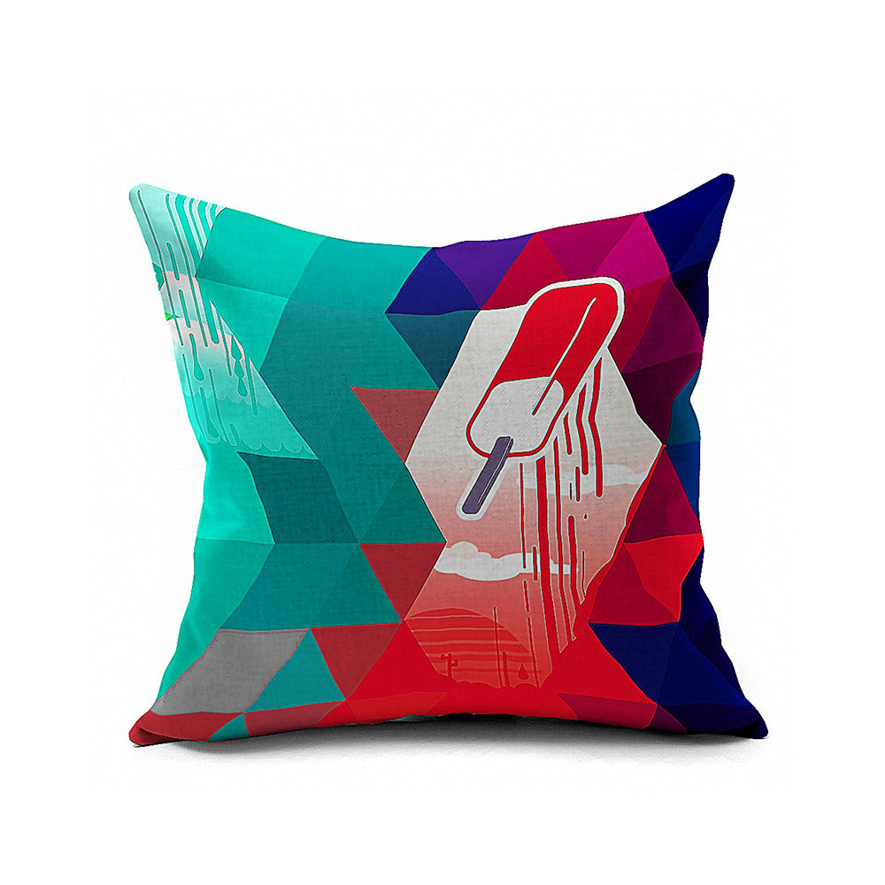 Cotton Flax Pillow Cushion Cover Geometry    JH043 - Mega Save Wholesale & Retail