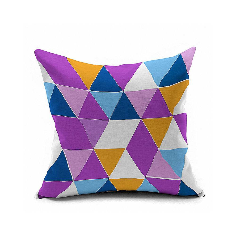 Cotton Flax Pillow Cushion Cover Geometry    JH187 - Mega Save Wholesale & Retail