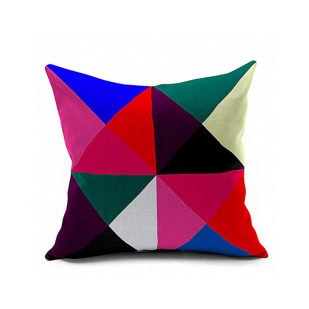 Cotton Flax Pillow Cushion Cover Geometry    JH188 - Mega Save Wholesale & Retail