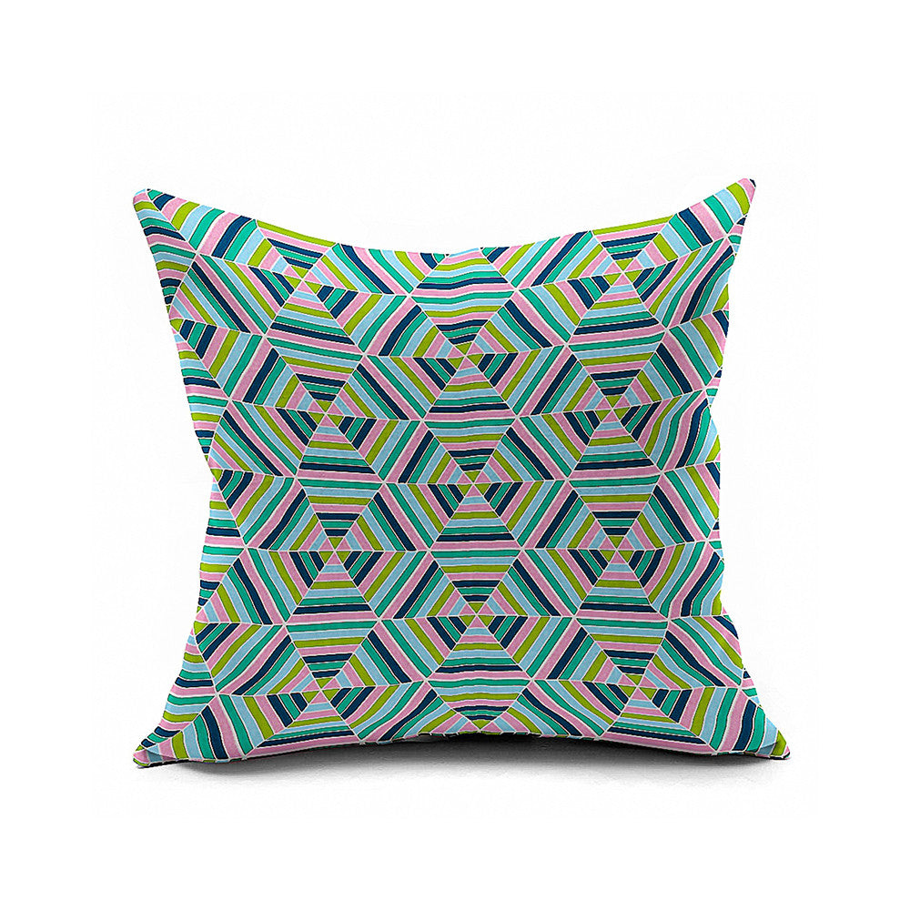 Cotton Flax Pillow Cushion Cover Geometry    JH189 - Mega Save Wholesale & Retail
