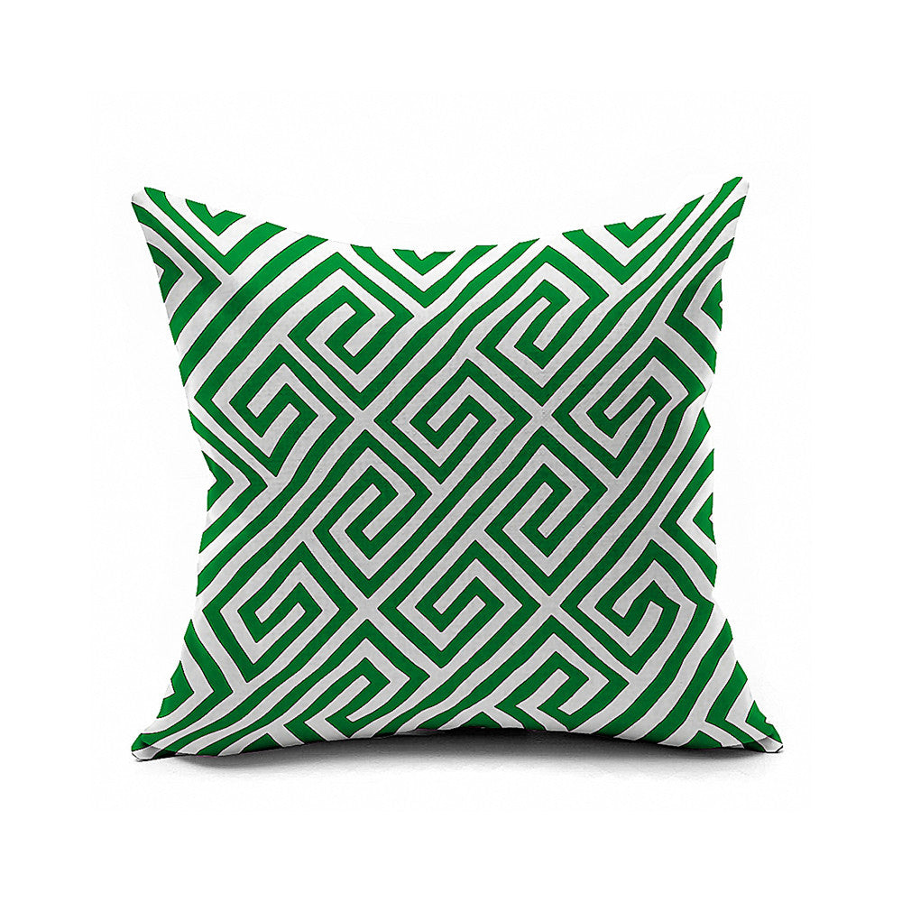 Cotton Flax Pillow Cushion Cover Geometry    JH204 - Mega Save Wholesale & Retail