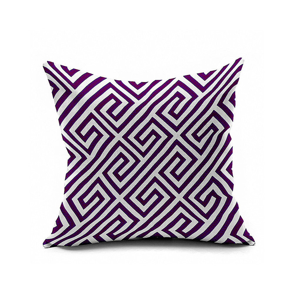 Cotton Flax Pillow Cushion Cover Geometry    JH205 - Mega Save Wholesale & Retail