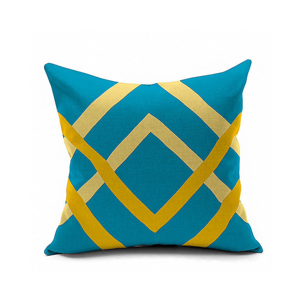Cotton Flax Pillow Cushion Cover Geometry    JH217 - Mega Save Wholesale & Retail