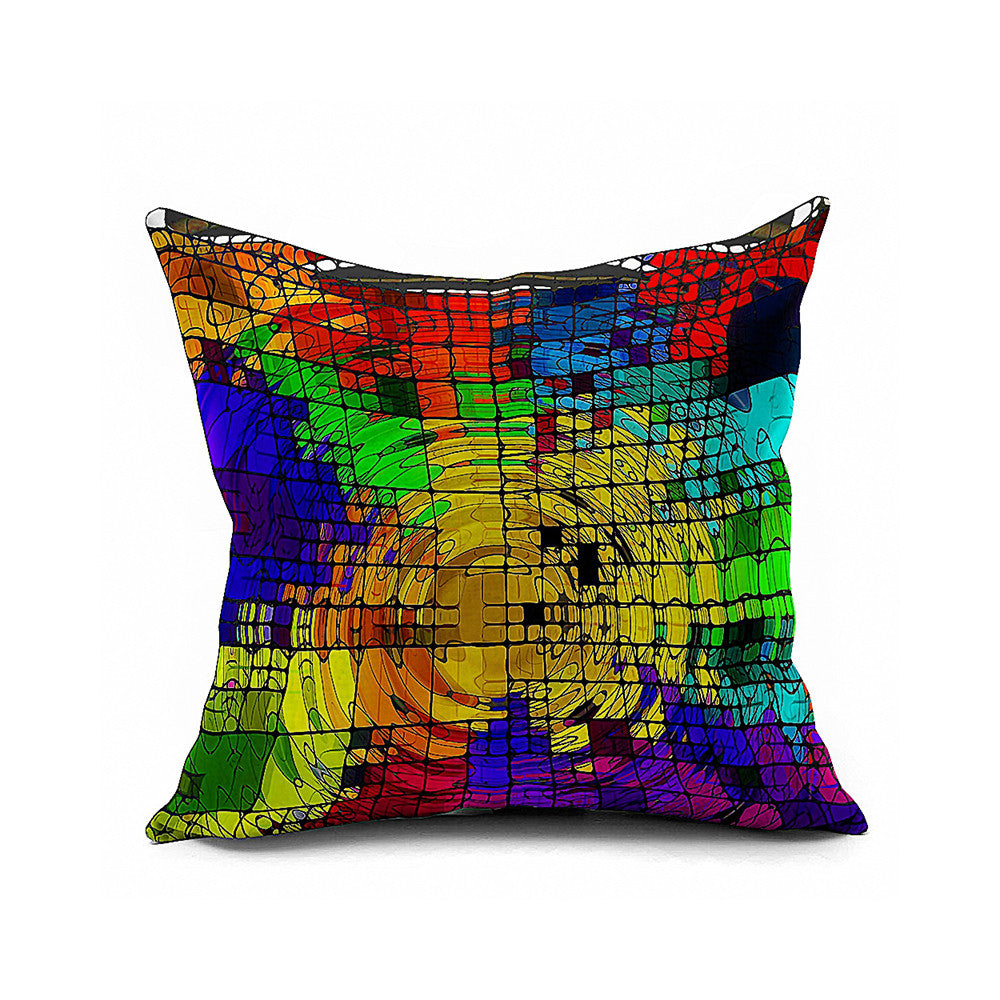 Cotton Flax Pillow Cushion Cover Geometry    JH218 - Mega Save Wholesale & Retail