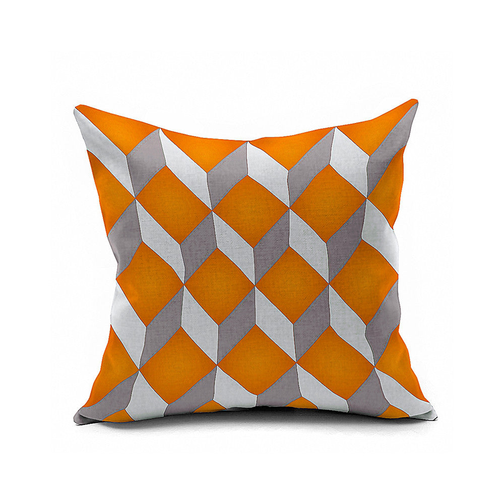 Cotton Flax Pillow Cushion Cover Geometry    JH221 - Mega Save Wholesale & Retail