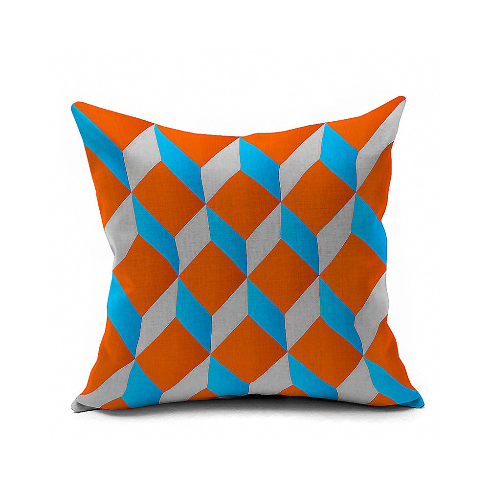 Cotton Flax Pillow Cushion Cover Geometry    JH222 - Mega Save Wholesale & Retail