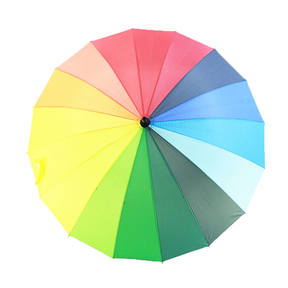 2015 New Rainbow Umbrella with Straight Shank Wedding Party Favor - Mega Save Wholesale & Retail