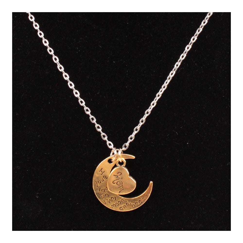 X329 love Valentine's Day love couple of European and American moon necklace ebay jewelry supply   MOM GOLD - Mega Save Wholesale & Retail