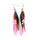 AliExpress Ebey sources of foreign trade fashion Boximiya multicolor meters living feather earrings wholesale  PINK - Mega Save Wholesale & Retail - 1