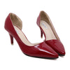 Thin Shoes Pointed Middle Heel Women Shoes   red  35 - Mega Save Wholesale & Retail