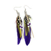 AliExpress Ebey sources of foreign trade fashion Boximiya multicolor meters living feather earrings wholesale   PURPLE - Mega Save Wholesale & Retail - 1