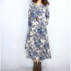 hotsale vintage blue and white porcelain printed dress long casual dress M - Mega Save Wholesale & Retail - 4