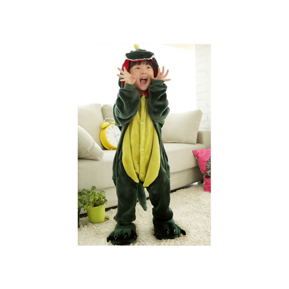 Kids Cute Cartoon Sleepwear Pajamas Cosplay Costume Animal Onesie Suit Fancy Dress    Green Dinosaurs - Mega Save Wholesale & Retail