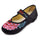 Vintage Embroidered Flat Ballet Ballerina Cotton Mary Jane Chinese Shoes for Women in Velvet Black Floral Design - Mega Save Wholesale & Retail - 4