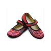 Vintage Embroidered Flat Ballet Ballerina Cotton Mary Jane Chinese Shoes for Women in Gorgeous Red Floral Design - Mega Save Wholesale & Retail - 1