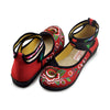 Vintage Embroidered Flat Ballet Ballerina Cotton Chinese Fashion Shoes for Women in Vibrant Red Floral Design - Mega Save Wholesale & Retail - 2