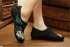 Chinese Embroidered Floral Shoes Women Ballerina Mary Jane Flat Ballet Cotton Loafer Black - Mega Save Wholesale & Retail - 5