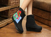 Chinese Embroidered Shoes women's singles boots national wind Elevator shoes Tall Boots Black - Mega Save Wholesale & Retail - 2