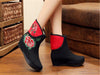 Chinese Embroidered Shoes women's singles boots national wind Elevator shoes Tall Boots Black - Mega Save Wholesale & Retail - 2