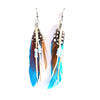 AliExpress Ebey sources of foreign trade fashion Boximiya multicolor meters living feather earrings wholesale   SKY BLUE - Mega Save Wholesale & Retail - 1