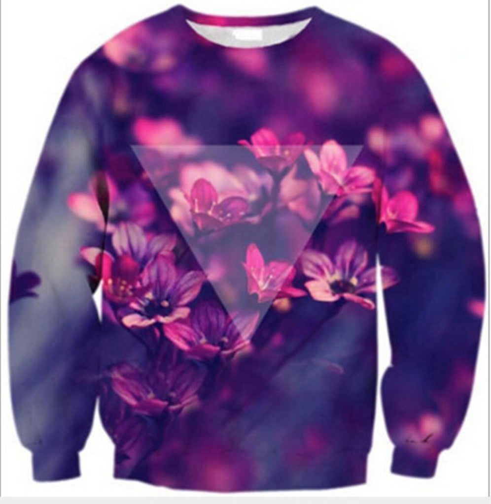 Womens Mens 3D Print Realistic Space Galaxy Animals Hoodie Sweatshirt Top Jumper Purple SWS0221 - Mega Save Wholesale & Retail