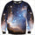 Womens Mens 3D Print Realistic Space Galaxy Animals Hoodie Sweatshirt Top Jumper Black Star SWS0228 - Mega Save Wholesale & Retail