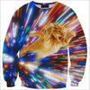 Womens Mens 3D Print Realistic Space Galaxy Animals Hoodie Sweatshirt Top Jumper Yellow cat SWS0232 - Mega Save Wholesale & Retail