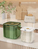 Kitchen Food Storage Box Containers Rice Bucket Insect and Moisture-proof Sealing Food Grade Flour Cereal Dog Food Storage Tank Green-5kg