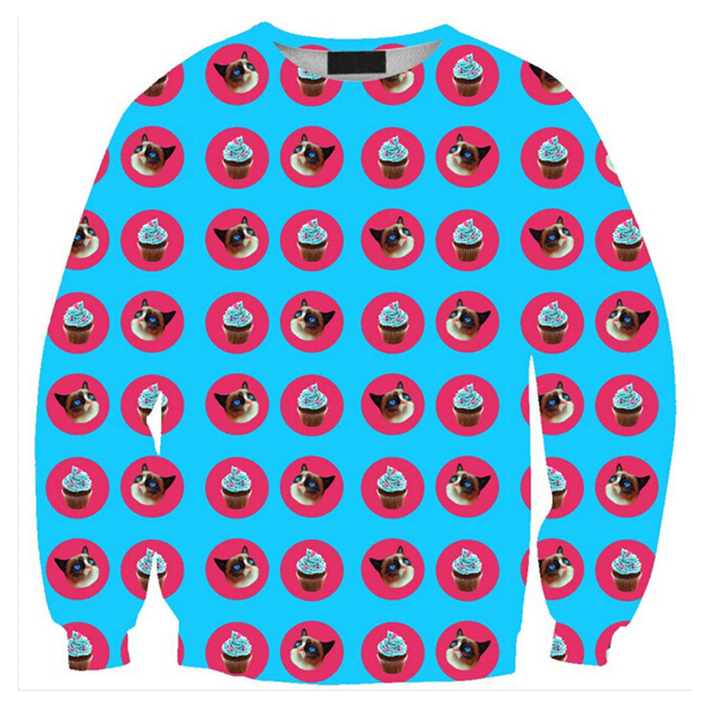 Womens Mens 3D Print Realistic Space Galaxy Animals Hoodie Sweatshirt Top Jumper Sws-0300 - Mega Save Wholesale & Retail